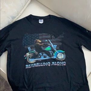 🛍 3/$10 Vintage Black Bear Diner motorcycle t shirt
